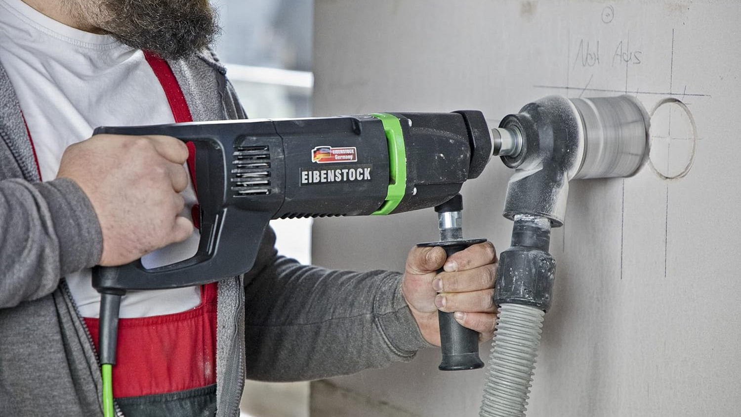 Алмазная дрель Eibenstock EHD 1500 с пылеуловителем